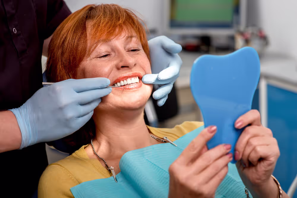 Dental patient with dentures